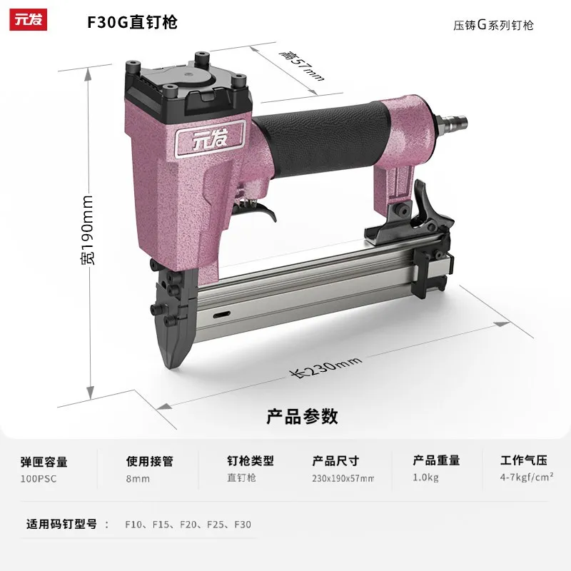 F30G 产品资料2，不卡钉的压铸款30直钉枪